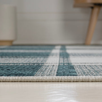 Sabine Traditional Farmhouse Bold Gingham Area Rug